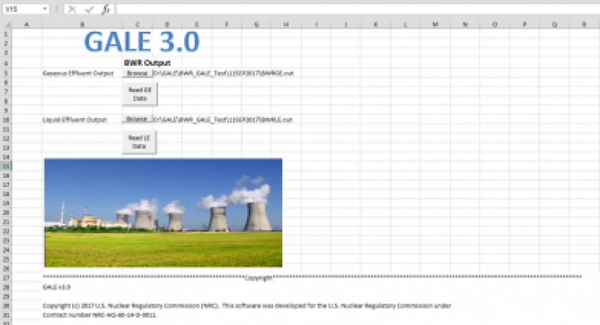 GALE Excel Spread Sheet