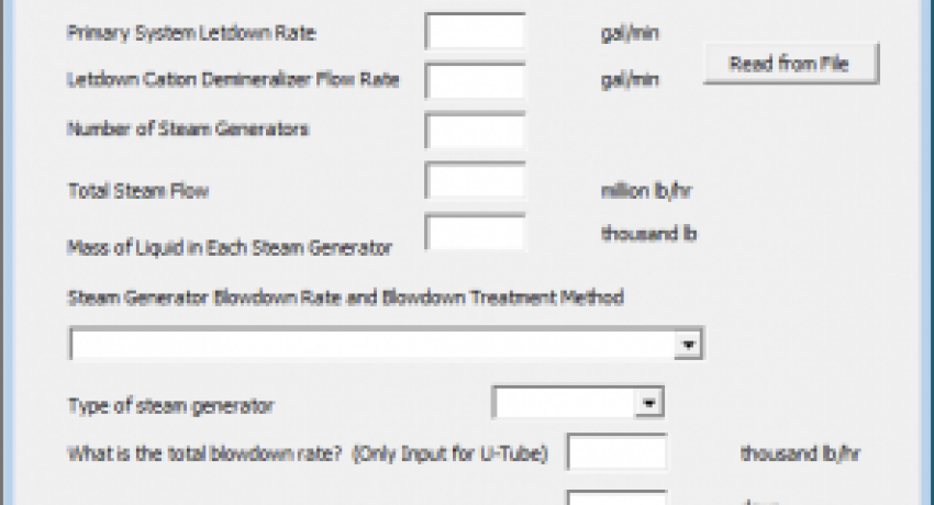 PWR General Reactor Parameters Screen