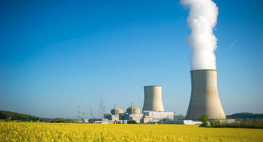 A nuclear power plant.