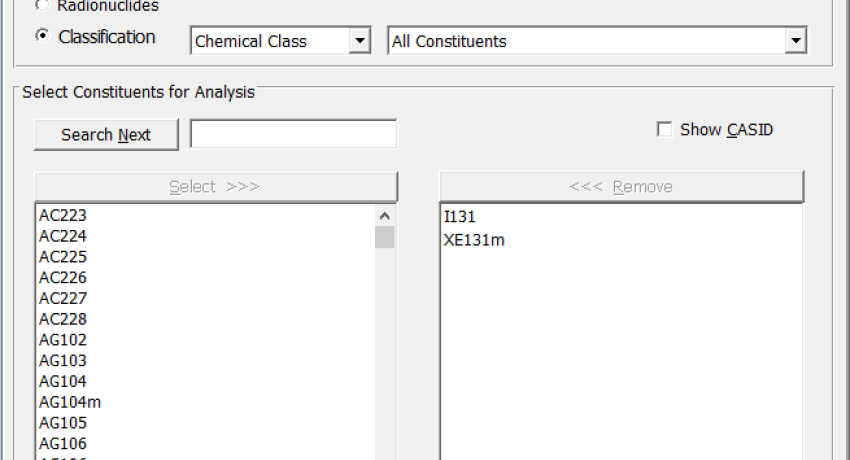 GENII User Interface for Constituent Database