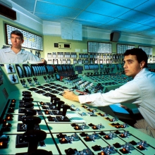 A control room.