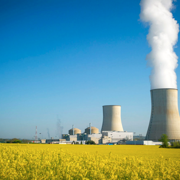 A nuclear power plant.